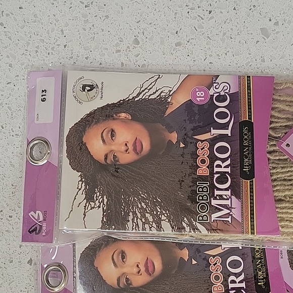 Bobbi Boss Crochet Braid - MICRO LOCS 18" Color 613 Platinum Blonde 8 Packs - Picture 3 of 5